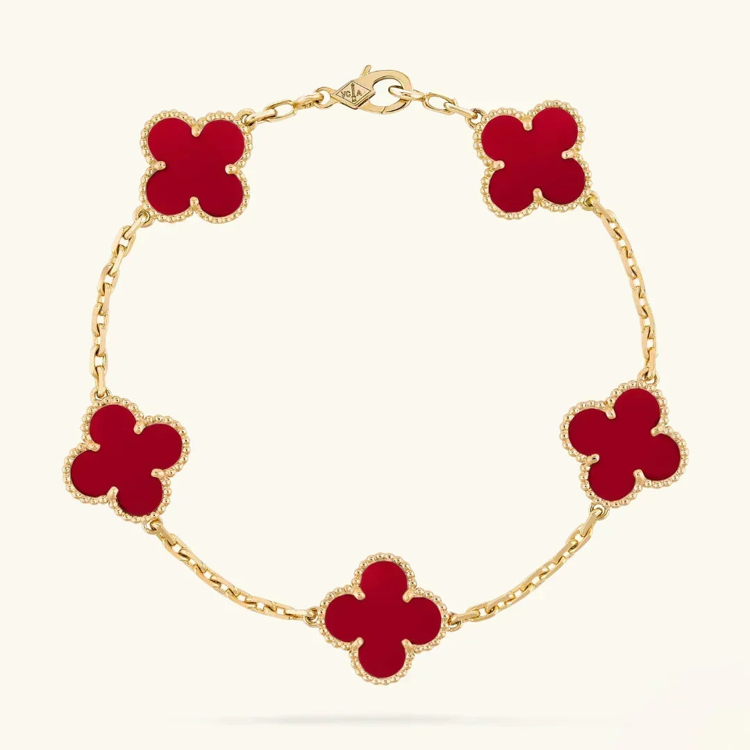 Clover Armband Rot