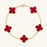 Clover Armband Rot