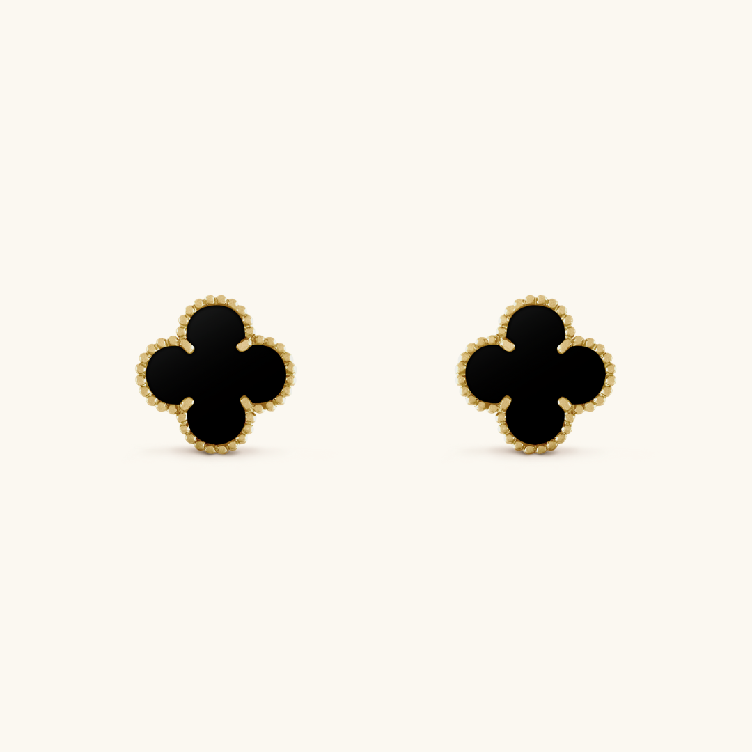 Clover Ohrringe Schwarz