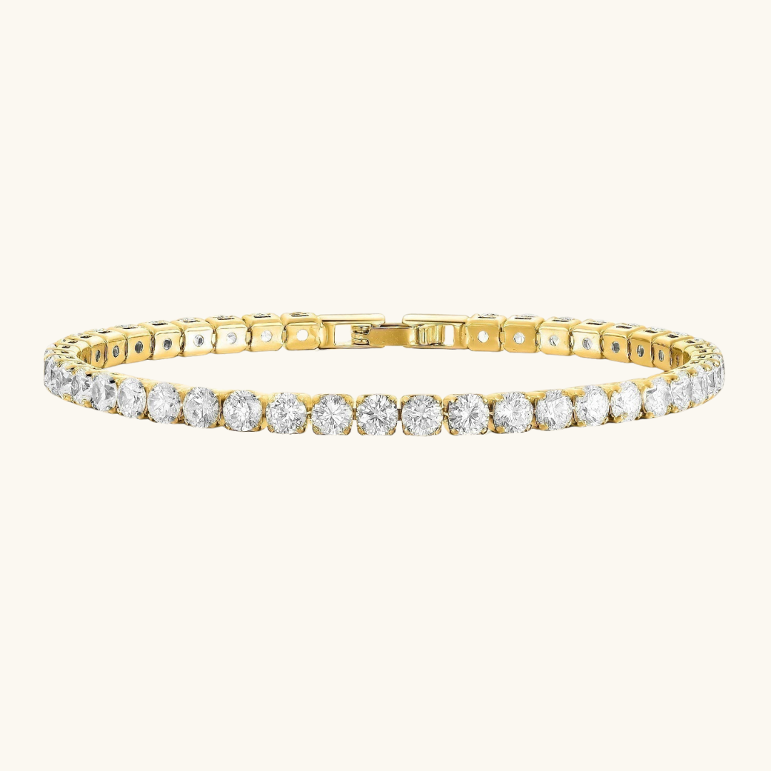 Elegantes Tennisarmband in Gold