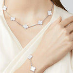 KLEEBLATT | 10 Motive Silber Halskette