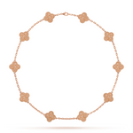KLEEBLATT | 10 Motive Pink Halskette