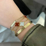 Clover Armband Rot