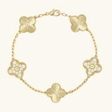 KLEEBLATT | Golden Guilloché Armband Prestige