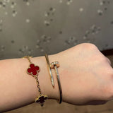 Clover Armband Rot