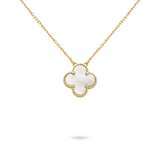 KLEEBLATT | Weiß/Gold Halskette