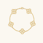 Kleeblatt Armband mit Zirkonia