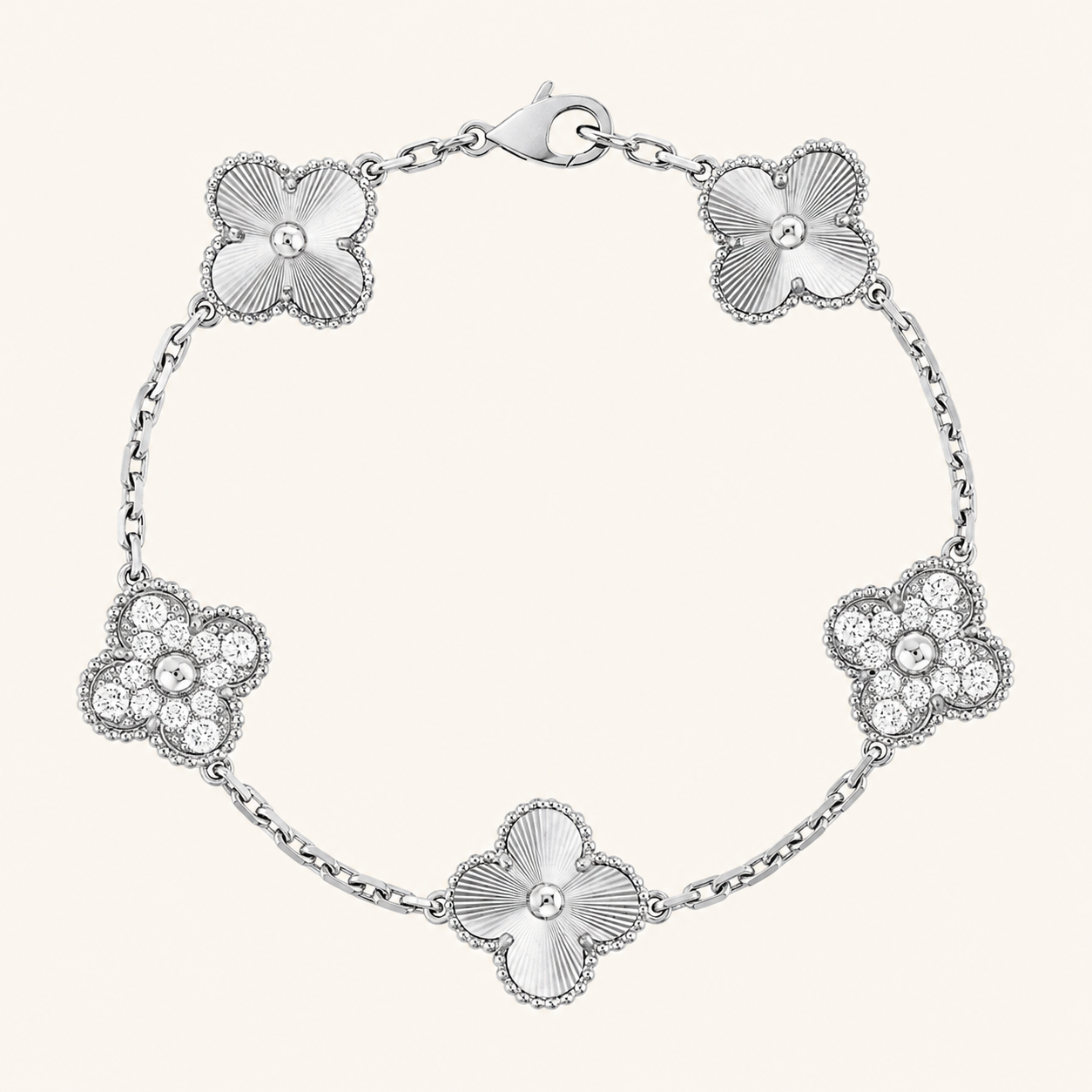 KLEEBLATT | Silber Guilloché Armband Prestige