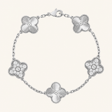KLEEBLATT | Silber Guilloché Armband Prestige