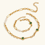 Maddison Smaragd-Ketten-Set