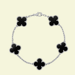 Clover Armband Silberschwarz