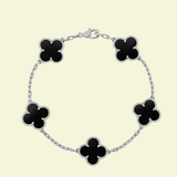 Clover Armband Silberschwarz