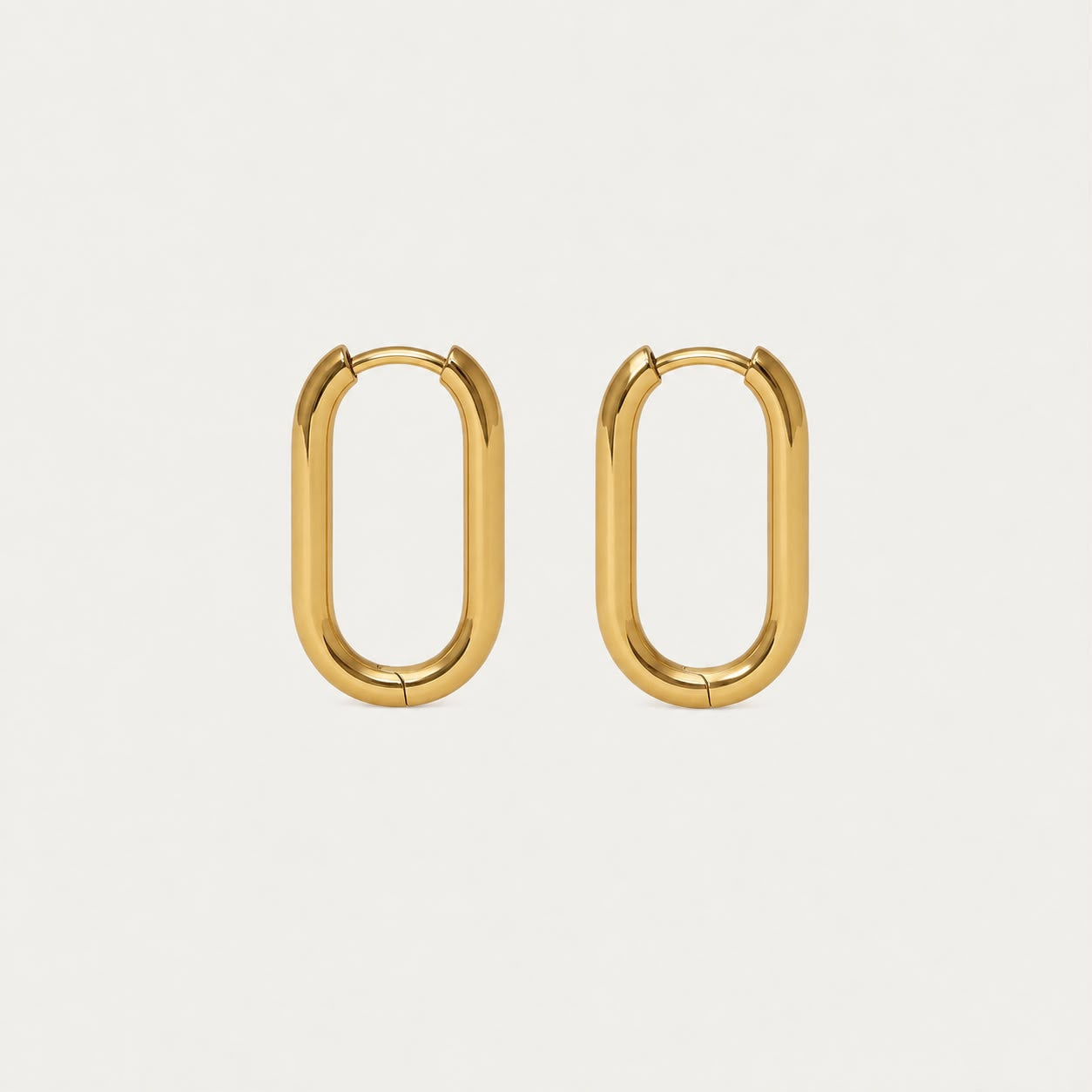 Signatur Oval Hoop Ohrringe