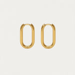 Signatur Oval Hoop Ohrringe