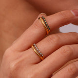 Adeline Schmaler Ring in Gold