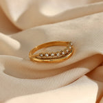 Adeline Schmaler Ring in Gold