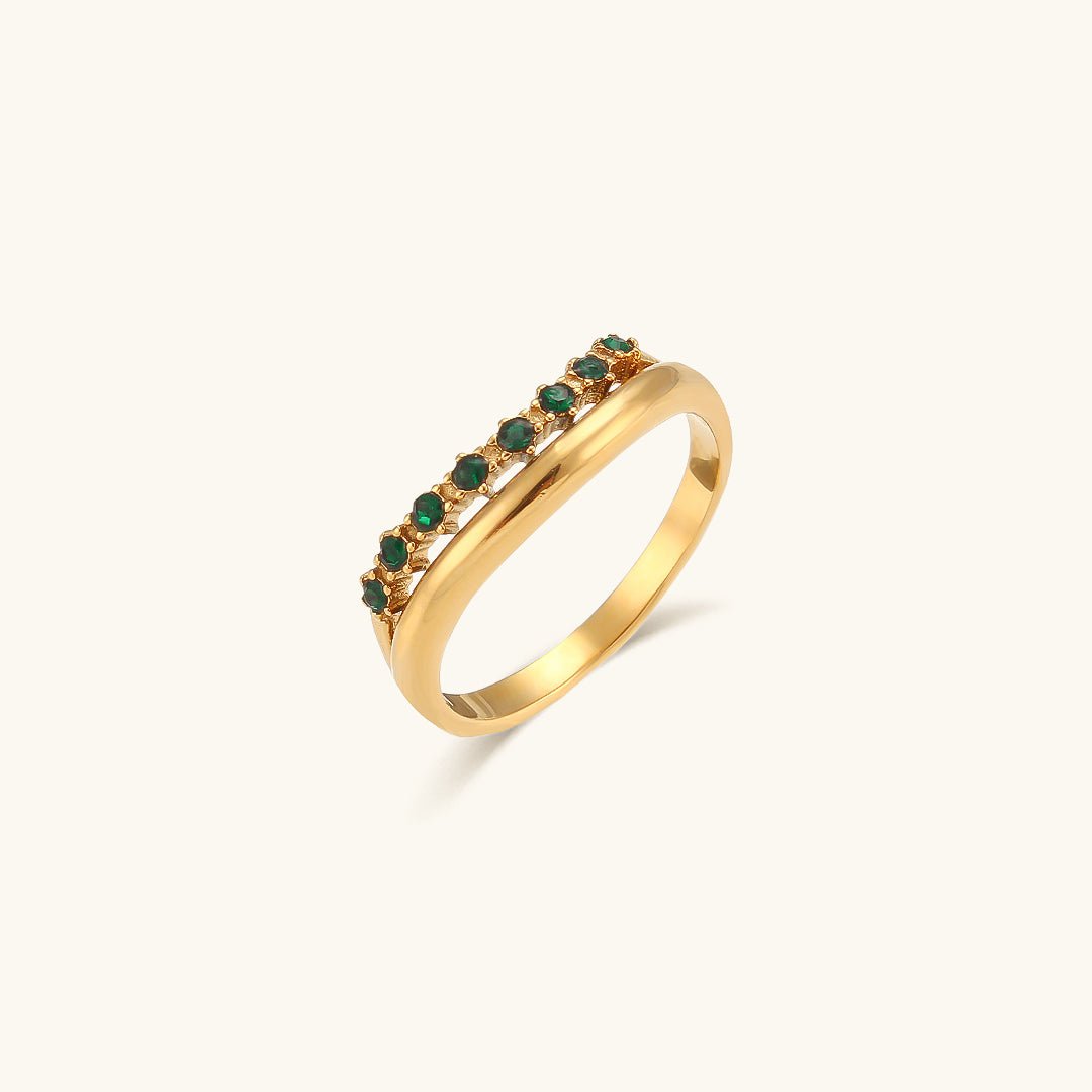 Adeline Schmaler Ring in Gold