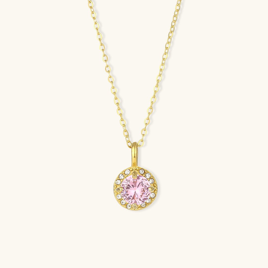 Adora Edelsteinhalskette in Gold