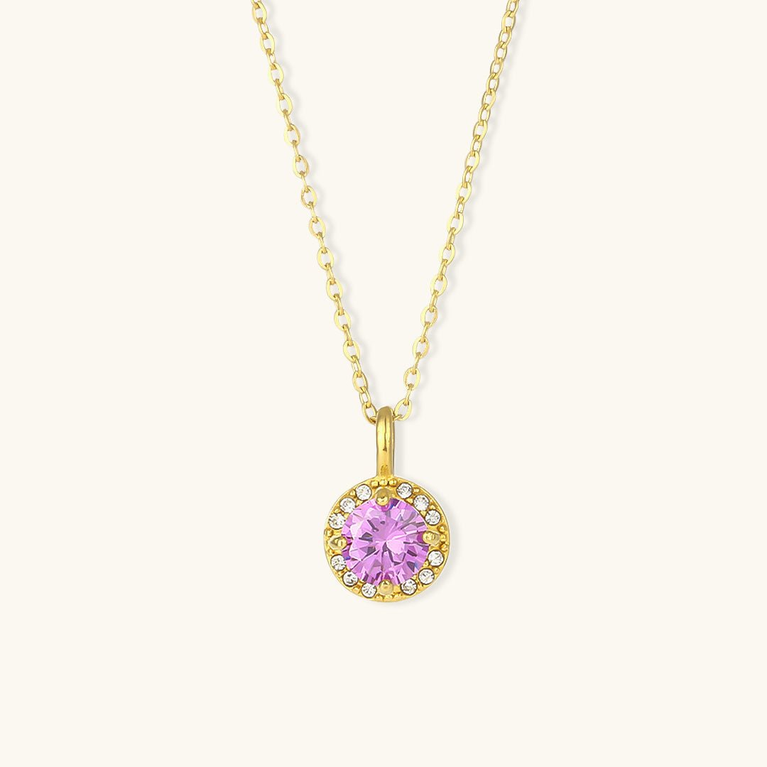 Adora Edelsteinhalskette in Gold