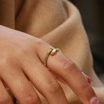 Amaryllis Schimmernder Ring in Gold