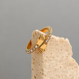 Amaryllis Schimmernder Ring in Gold