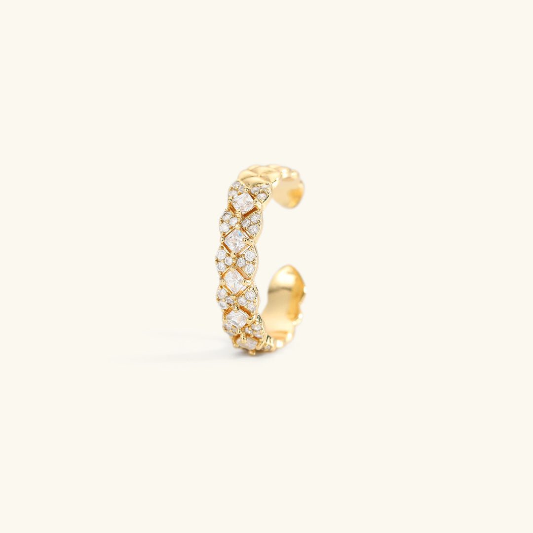 Camille Gemusterter Ring in Gold