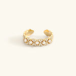 Camille Gemusterter Ring in Gold