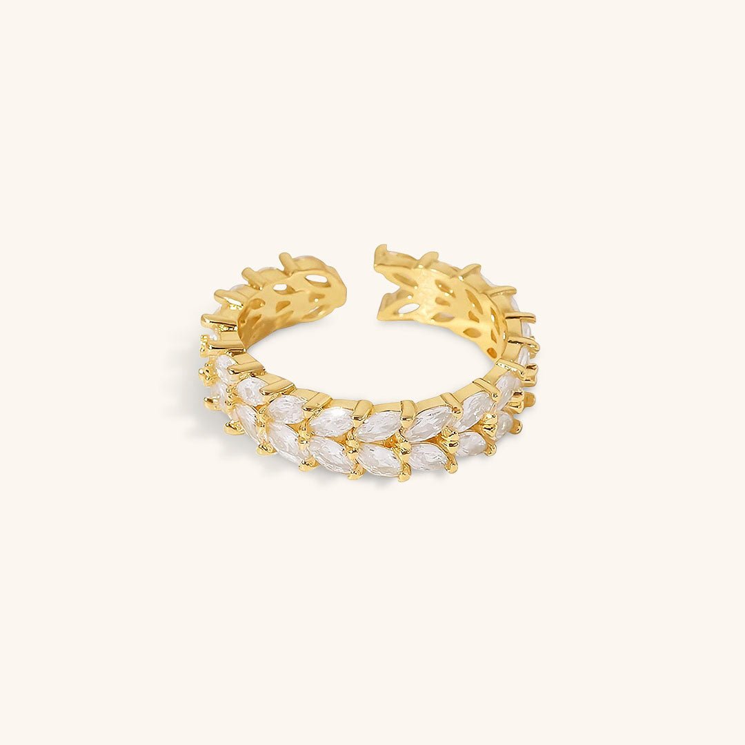 Clarisse Gemusterter Ring in Gold