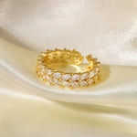 Clarisse Gemusterter Ring in Gold