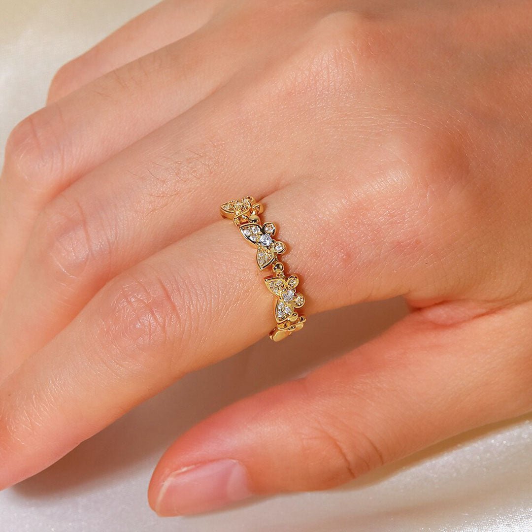 Colleen Schmetterlingsring in Gold