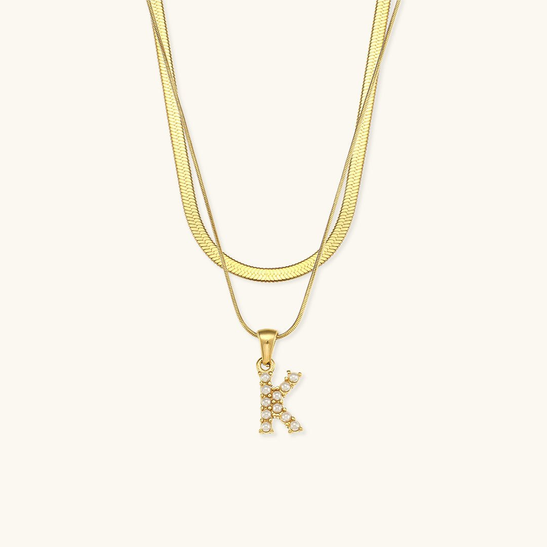 Fiona Initialenhalskette in Gold