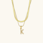 Fiona Initialenhalskette in Gold