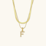 Fiona Initialenhalskette in Gold