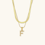 Fiona Initialenhalskette in Gold