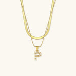 Fiona Initialenhalskette in Gold