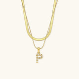 Fiona Initialenhalskette in Gold
