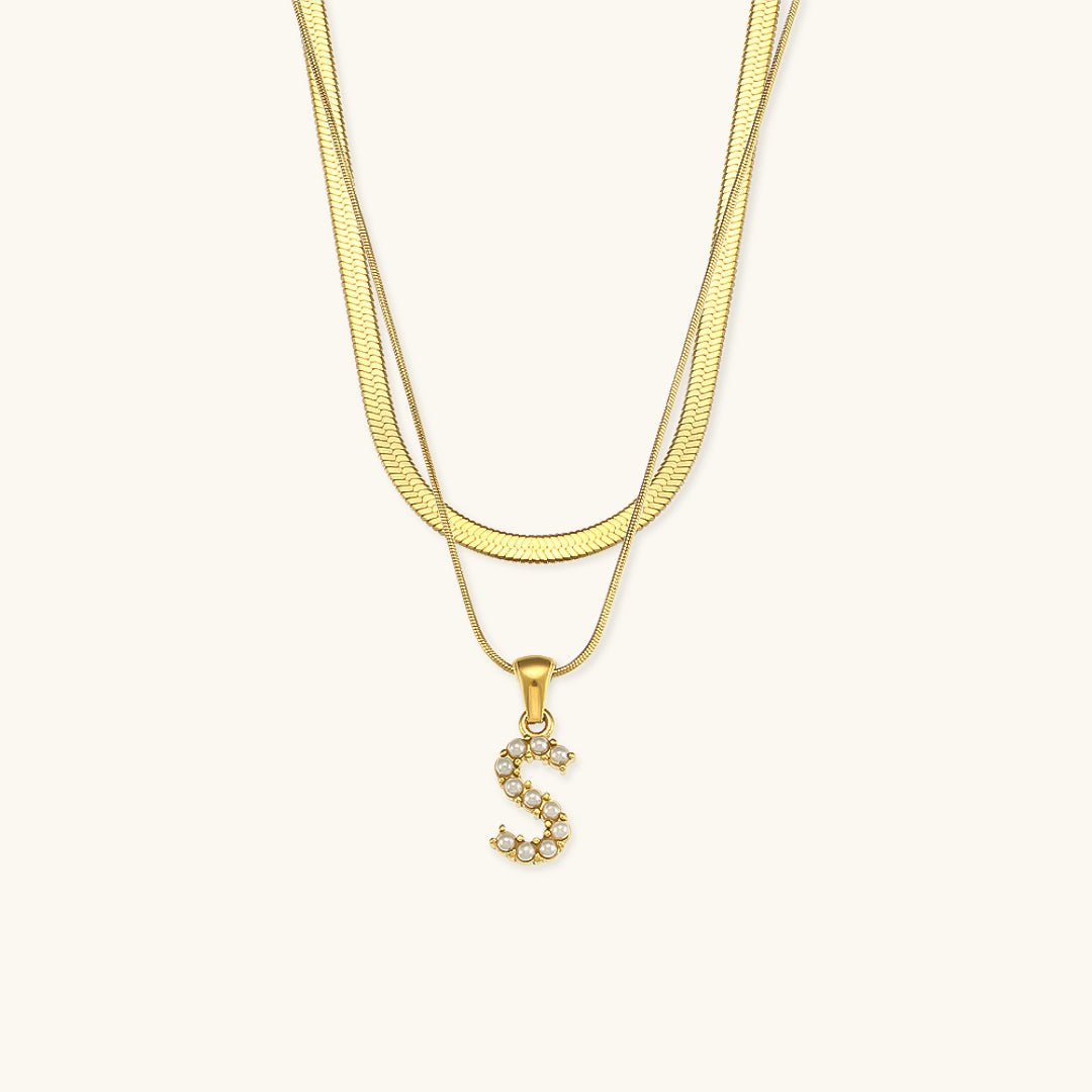 Fiona Initialenhalskette in Gold