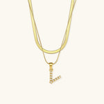 Fiona Initialenhalskette in Gold