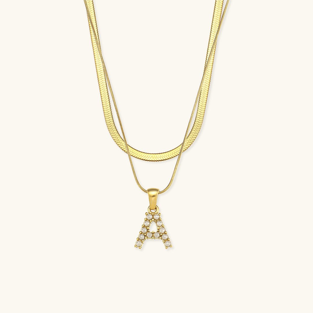 Fiona Initialenhalskette in Gold