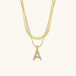 Fiona Initialenhalskette in Gold