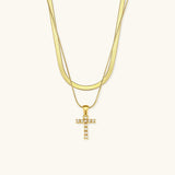 Fiona Initialenhalskette in Gold