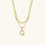 Fiona Initialenhalskette in Gold