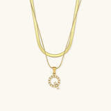 Fiona Initialenhalskette in Gold