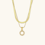 Fiona Initialenhalskette in Gold