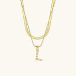Fiona Initialenhalskette in Gold