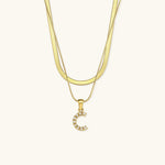 Fiona Initialenhalskette in Gold