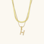 Fiona Initialenhalskette in Gold
