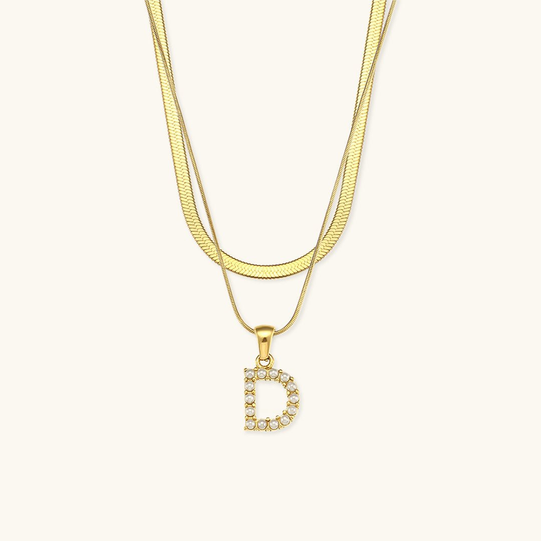 Fiona Initialenhalskette in Gold