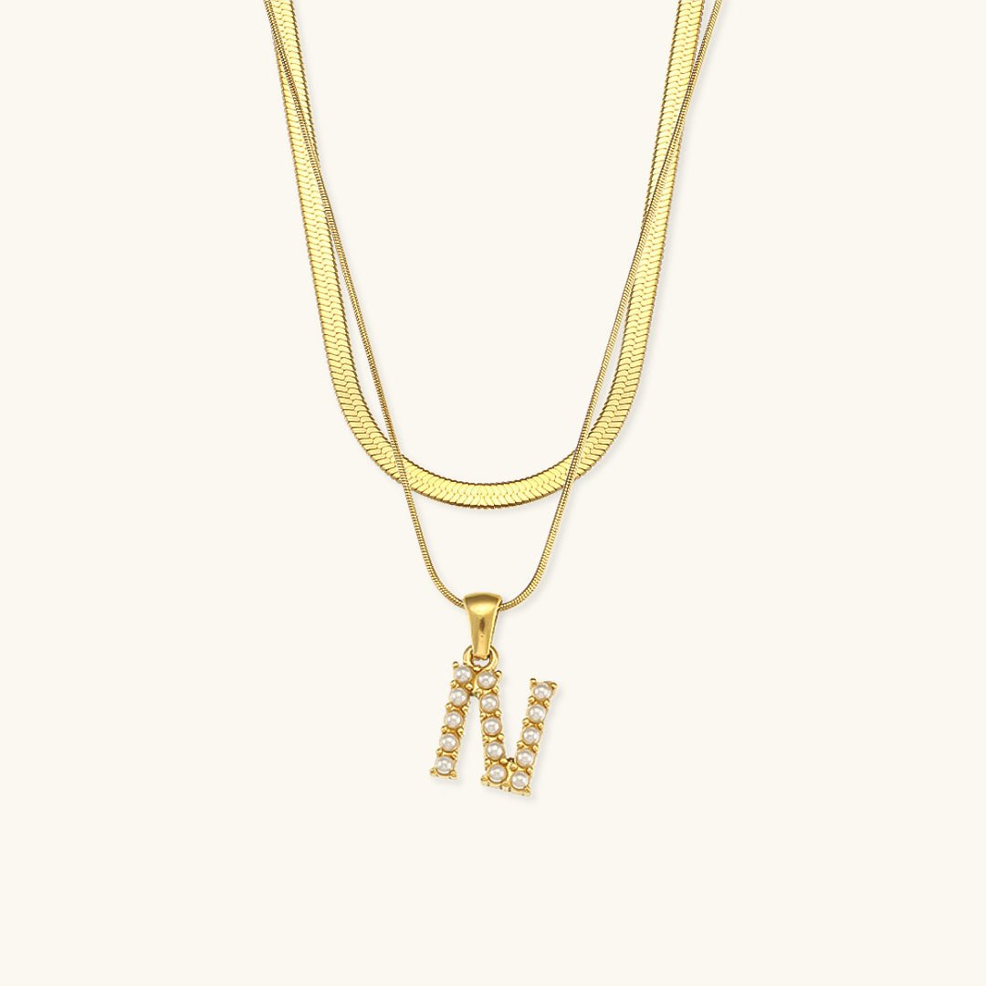 Fiona Initialenhalskette in Gold