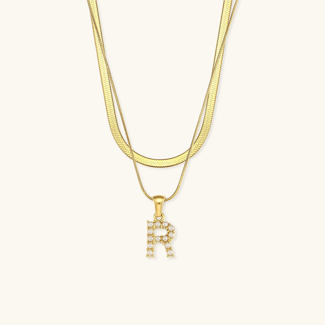 Fiona Initialenhalskette in Gold